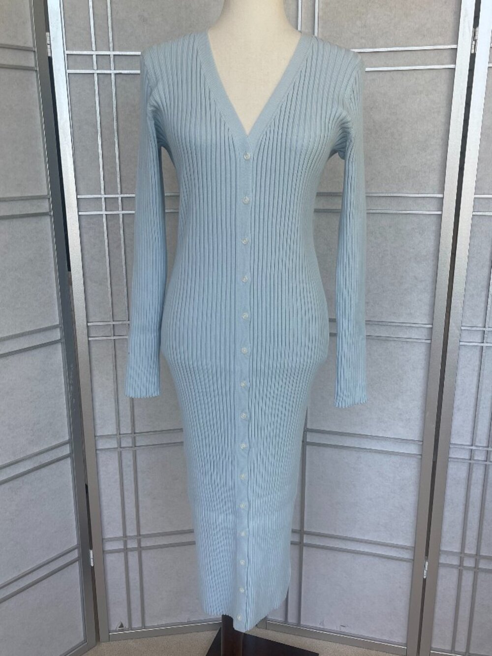 NWT 525 America Sky (Light Blue) Cardigan Dress sz L